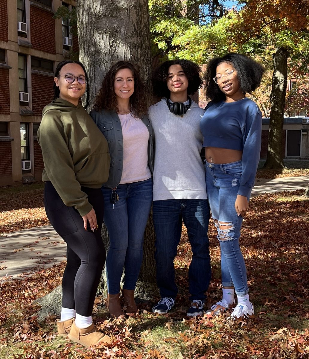 From left to right: Jolyce Snyder, Mrs. McCloskey, Nyieer Young, and Khamani Dyson.